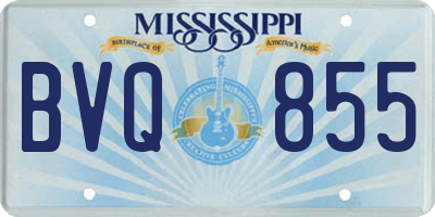 MS license plate BVQ855