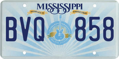 MS license plate BVQ858