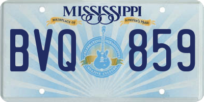 MS license plate BVQ859
