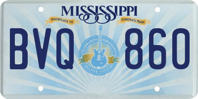 MS license plate BVQ860
