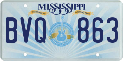 MS license plate BVQ863