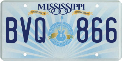 MS license plate BVQ866