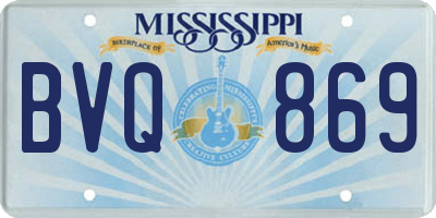 MS license plate BVQ869