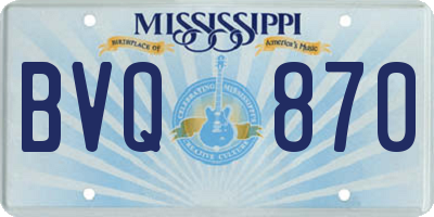 MS license plate BVQ870
