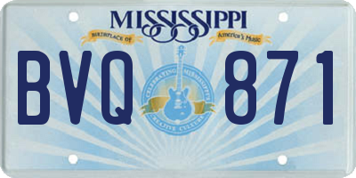 MS license plate BVQ871