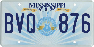 MS license plate BVQ876