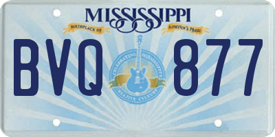 MS license plate BVQ877