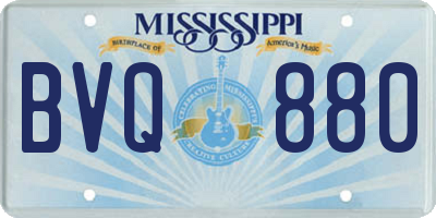 MS license plate BVQ880