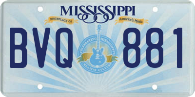 MS license plate BVQ881