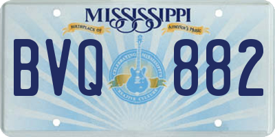 MS license plate BVQ882
