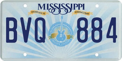 MS license plate BVQ884