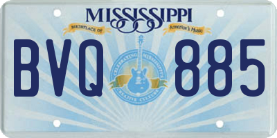 MS license plate BVQ885