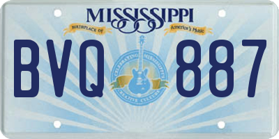 MS license plate BVQ887