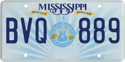 MS license plate BVQ889