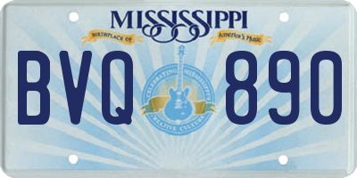 MS license plate BVQ890