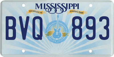 MS license plate BVQ893
