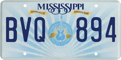 MS license plate BVQ894