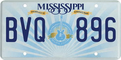 MS license plate BVQ896