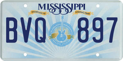 MS license plate BVQ897