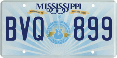 MS license plate BVQ899