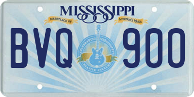 MS license plate BVQ900