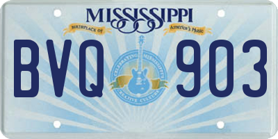 MS license plate BVQ903