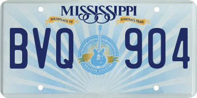 MS license plate BVQ904
