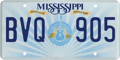 MS license plate BVQ905