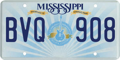 MS license plate BVQ908