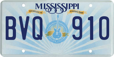 MS license plate BVQ910