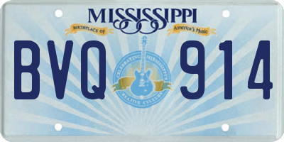 MS license plate BVQ914