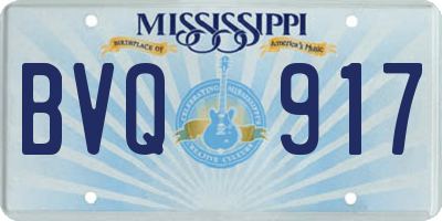 MS license plate BVQ917