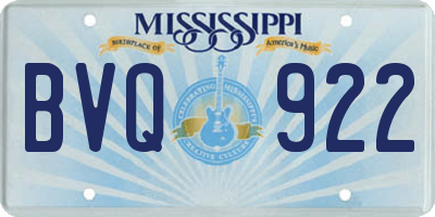 MS license plate BVQ922