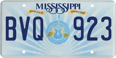 MS license plate BVQ923