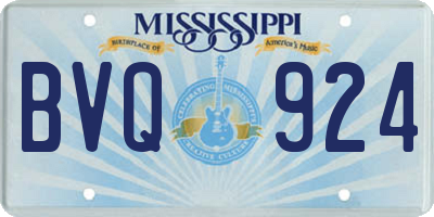 MS license plate BVQ924