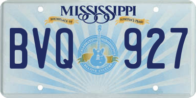 MS license plate BVQ927