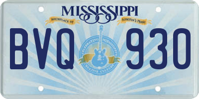 MS license plate BVQ930