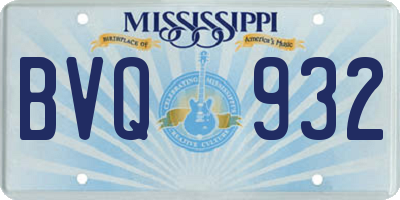 MS license plate BVQ932