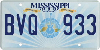 MS license plate BVQ933