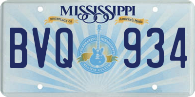 MS license plate BVQ934