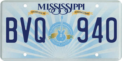 MS license plate BVQ940