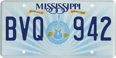 MS license plate BVQ942