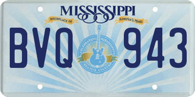MS license plate BVQ943