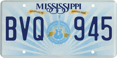 MS license plate BVQ945