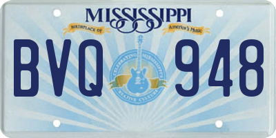 MS license plate BVQ948