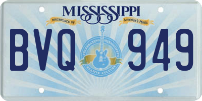 MS license plate BVQ949