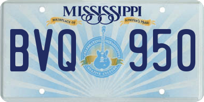 MS license plate BVQ950