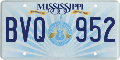 MS license plate BVQ952