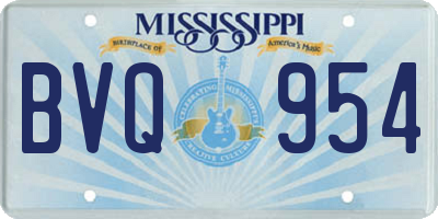 MS license plate BVQ954
