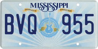 MS license plate BVQ955